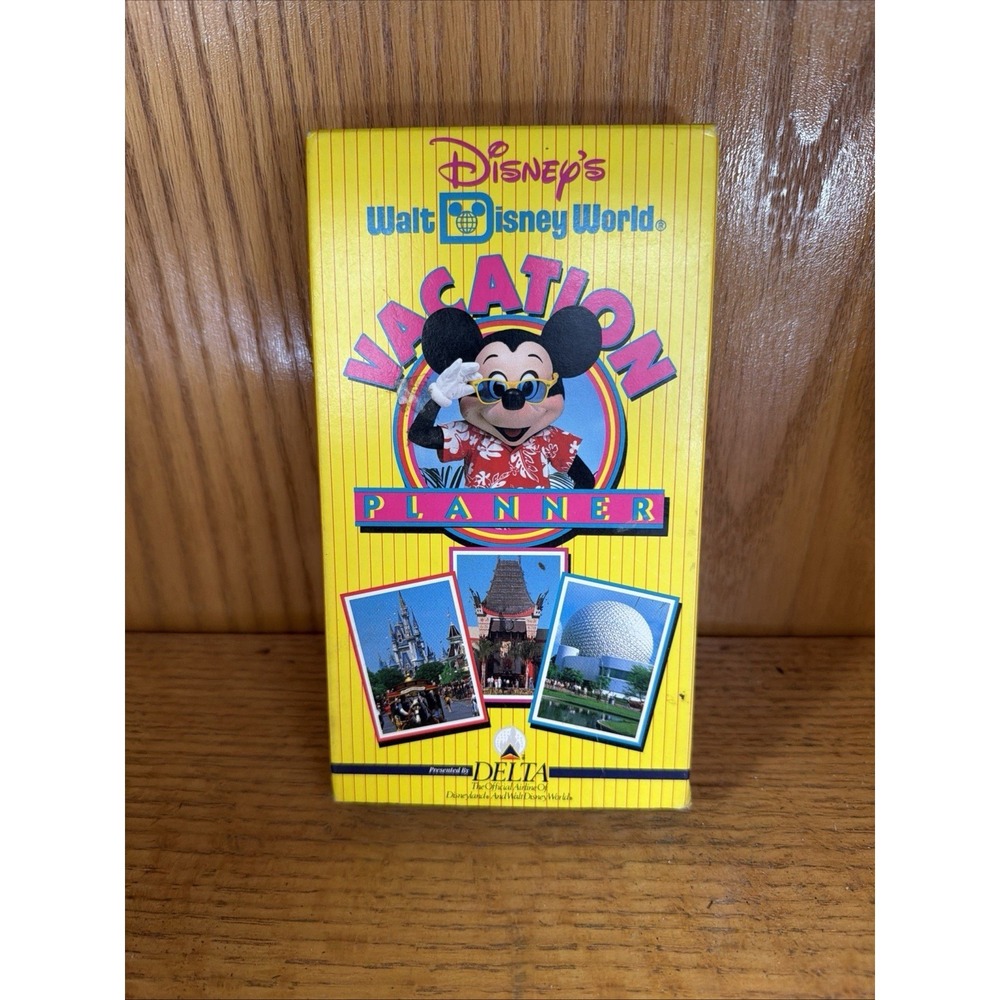 Disney Vacation Planner VHS Tape Video Cassette Walt Disney World Theme Park 90s